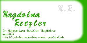 magdolna retzler business card